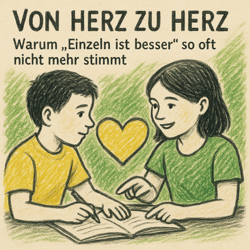 Mehr über den Artikel erfahren Von Herz zu Herz – Warum ‘Einzeln ist besser’ so oft nicht mehr stimmt